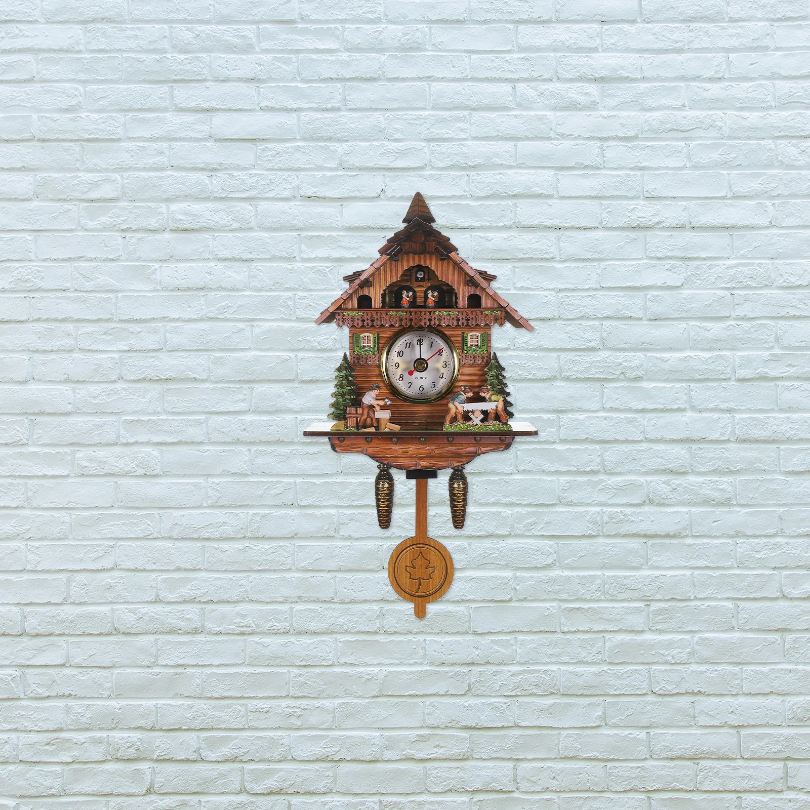 

Wooden Cuckoo Pendulum Clock Vintage Style Decorative Wall Hanging Clock for Living Room Bedroom Home Decor Bedroom Wall Clocks