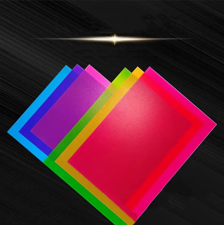 5pcs A4 210x297mm Vivid Colors PVC Translucent Plate Colorful Sheet Polycarbonate PC PET PP Frosted Plastic Thin Board