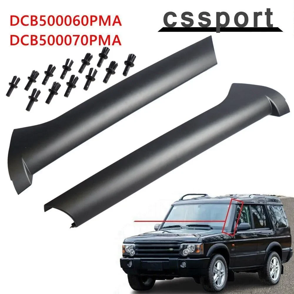 

DCB500060PMA DCB500070PMA 2Pcs Right&Left Side Front Windshield Outer Trim Pillar Molding For Land Rover Discovery 2 1999-2004