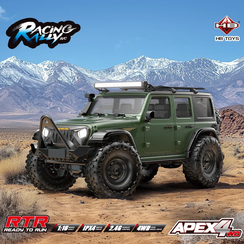 

1/16 RC Car HB Модель 4WD RTR Альпинистский гусеничный автомобиль 2,4G Электрический пульт дистанционного управления Rock Buggy Внедорожник для мальчиков Игрушки
