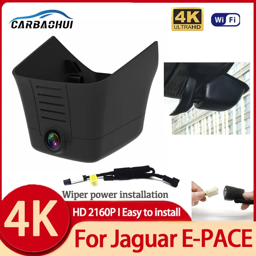 

New! Plug and play Car DVR Wifi Video Recorder 4K Dash Cam Camera For Jaguar E-PACE R-DYNAMIC SE 2024 Car Accessories