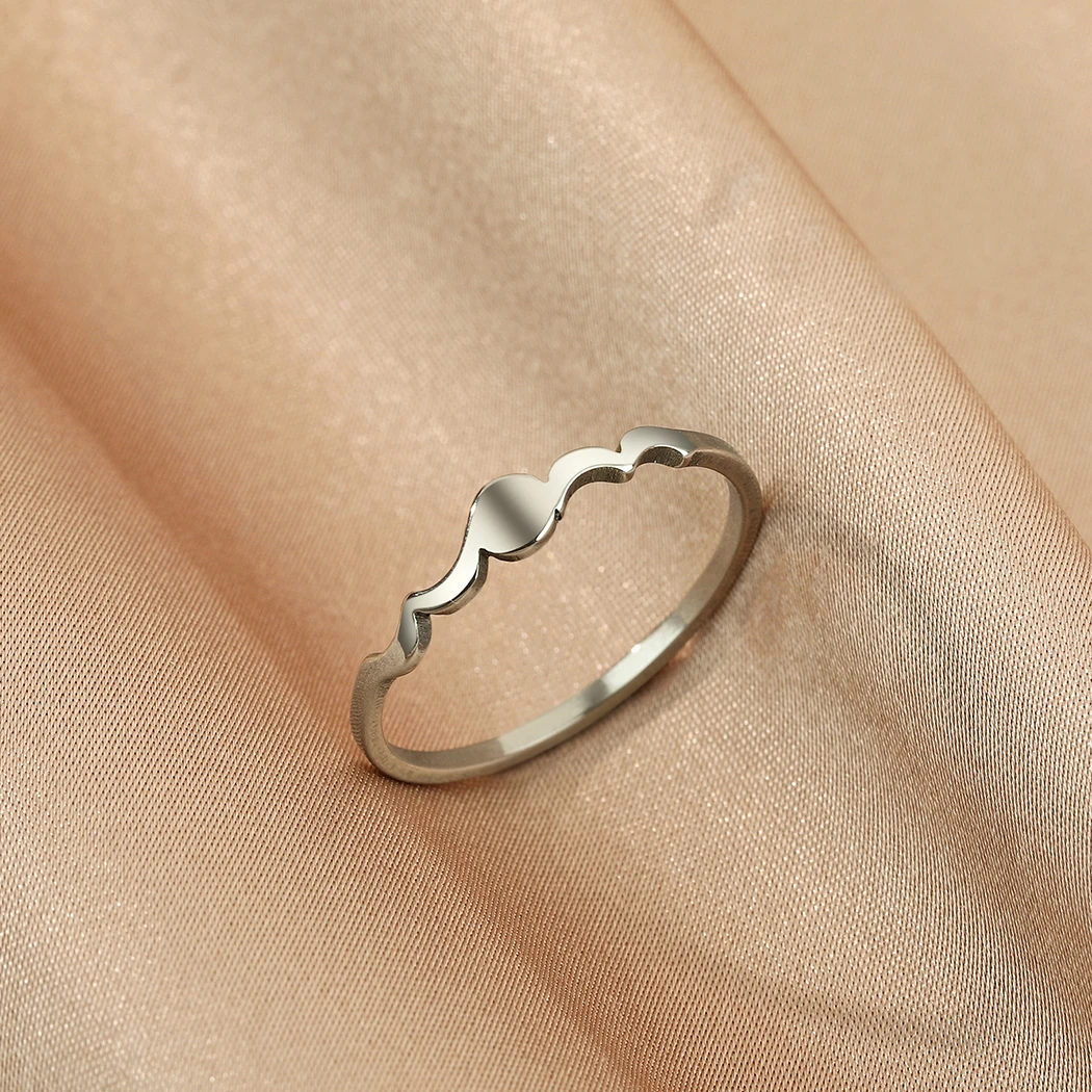 Chandler Moon Phase Ring Stainless Steel Phase of the Moon Jewelry Constellation Astronomy Jewelry for Men and Women
