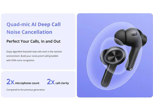 Realme Buds T200 Lite النسخة الصينية ميكروفون مزدوج آل إلغاء الضوضاء للمكالمات العميقة TWS سماعة أذن لاسلكية تعمل بالبلوتوث 5.4 48 ساعة #6