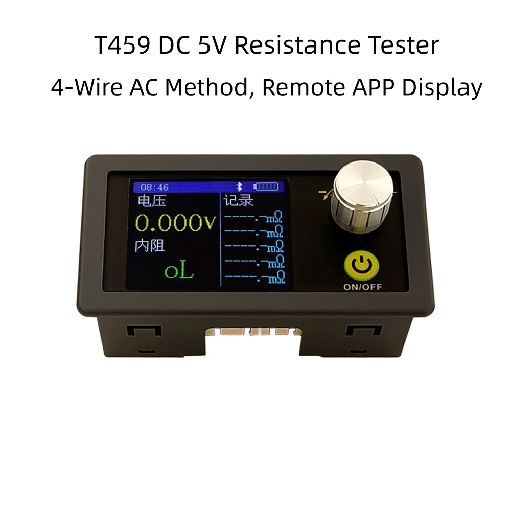 VR452 DC 4-12V Lithium Battery Internal Resistance Tester 4-Wire 0.56-inch Dual LED Digital Voltage Internal Resistance Meter
