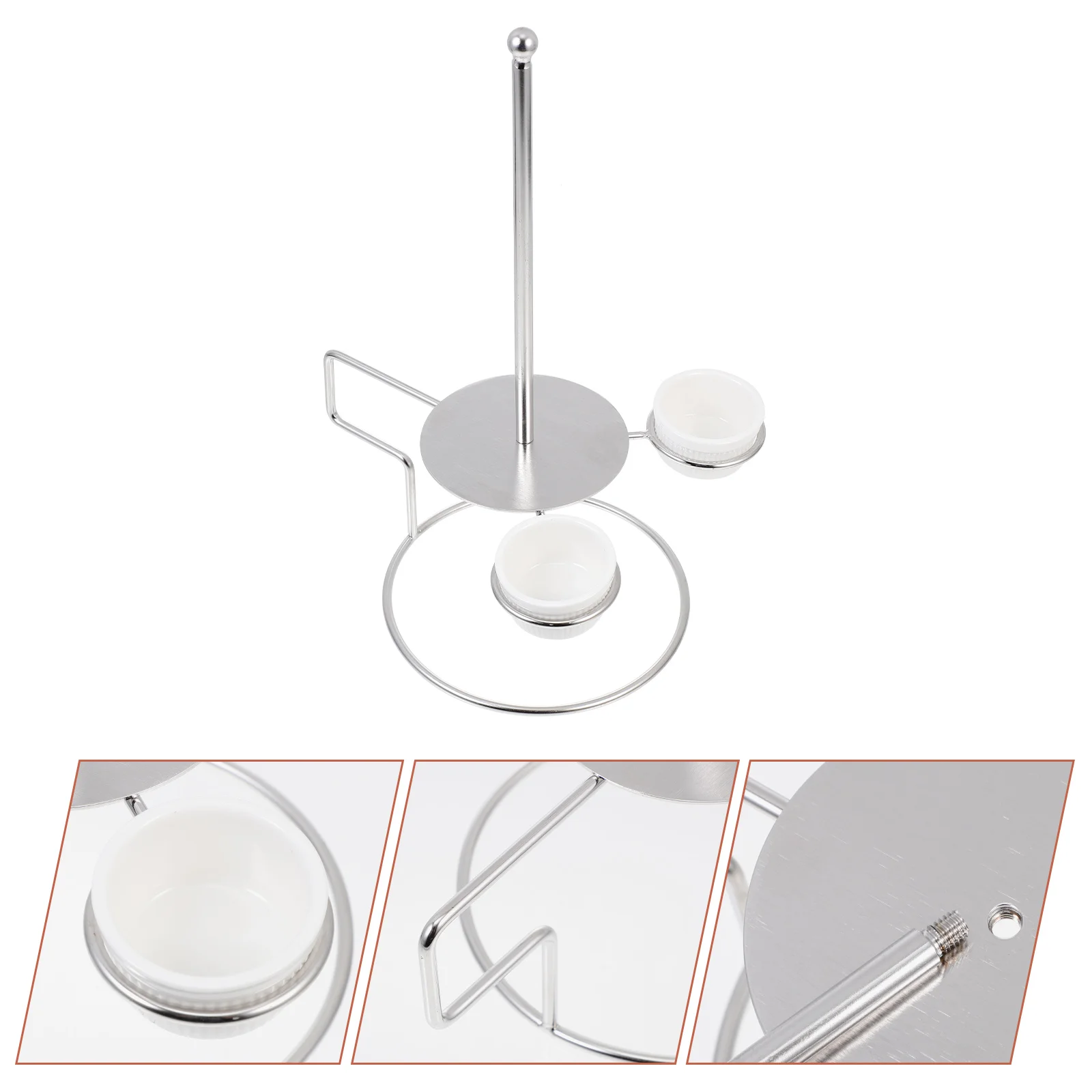 

Coat Hanger Stand Onion Ring Holder Doughnut Displaying Rack Donut Shelf Food Creative Silver Child