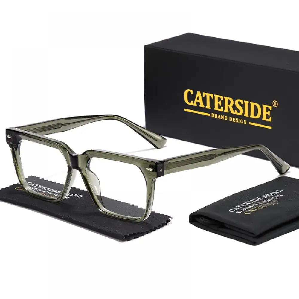 CATERSIDE Neue Modische Herrenbrille Tr90 Quadratischer Rahmen Anti-Blaulicht-Brille Damen Business- und Freizeit-Dekorationsbrille – Detail 11