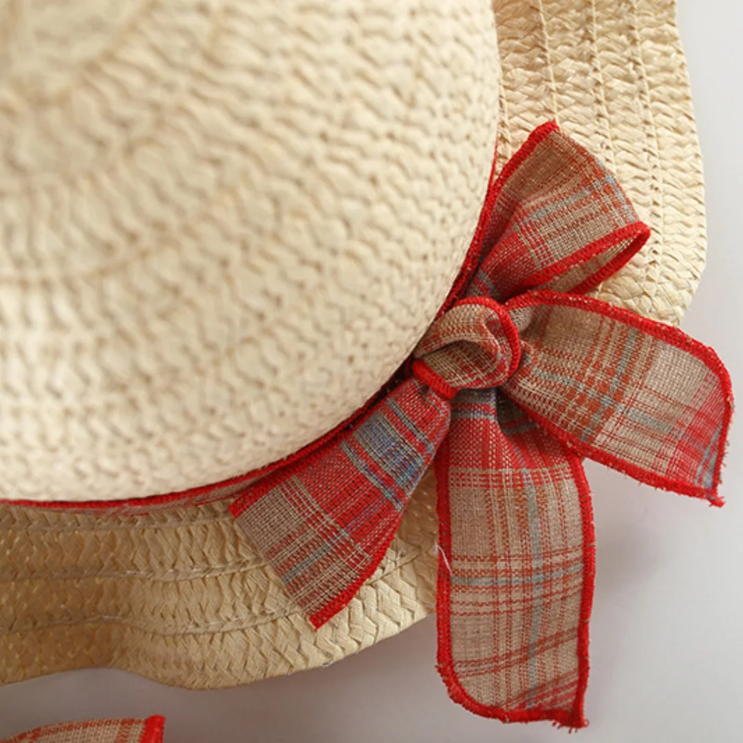 فستان بناتي صيفي من عمر 0 إلى 2 سنة على الطراز الكوري فستان قطني بحمالات منقوشة باللون الأحمر مع قبعة ملابس للفتيات في عيد الميلاد #6