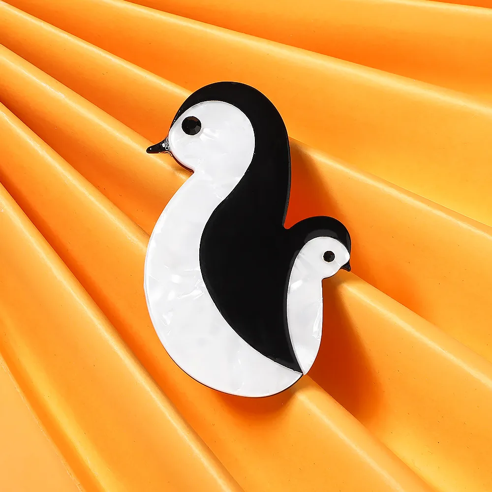 handgemachte Mode Tier Accessoires Acryl Cartoon Pinguin Brosche Kleidung Tasche Zubehör