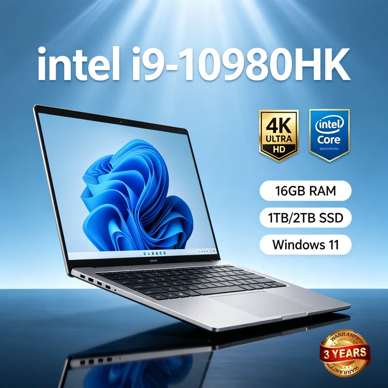 2026 LENO 15.6" Gaming Laptop Intel Core i9-10980HK  16GB RAM 1TB SSD Win11 Pro Portable Notebook Computer for Gaming Business