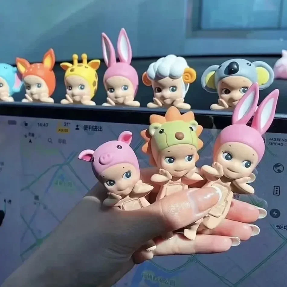 S Angel Hippers شخصيات صغيرة الحيوان صندوق أعمى ألغاز Kawaii زخرفة دمية طفل الهاتف الديكور لطيف هدية الكريسماس #4