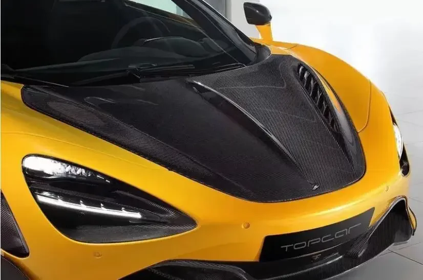 For McLaren 720S 2017 2018 2019 2020 2021 2022 Carbon Fiber Front Bumper Engine Hood Bonnet Vent Body Kit