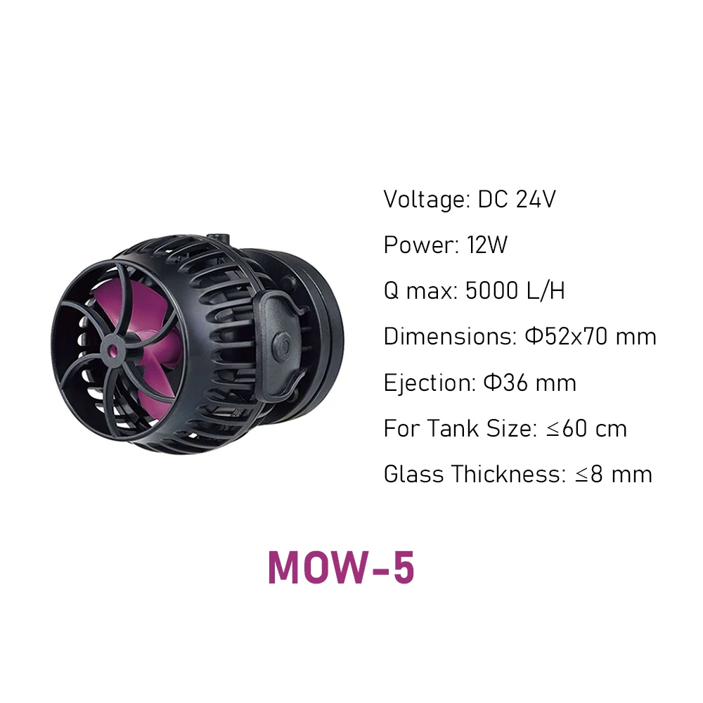 NONE Jebao MOW Series Smart WiFi Aquarium Wasserwellenherstellerpumpe mit LCD-Display-Controller für Aquarien 5