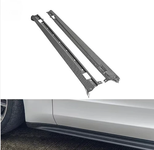 High Quality Dry Carbon Fiber Side Skirts For  Upgrade SD Style Side Plates Body Kit Auto Parts