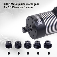 48DP 3.175mm 12t 13t 14t 15t 16T 17t 18T 19T 20T 22T 24T 25T Black steel metal Pinion Motor Gear For 1/10 Rc Model Car Motor