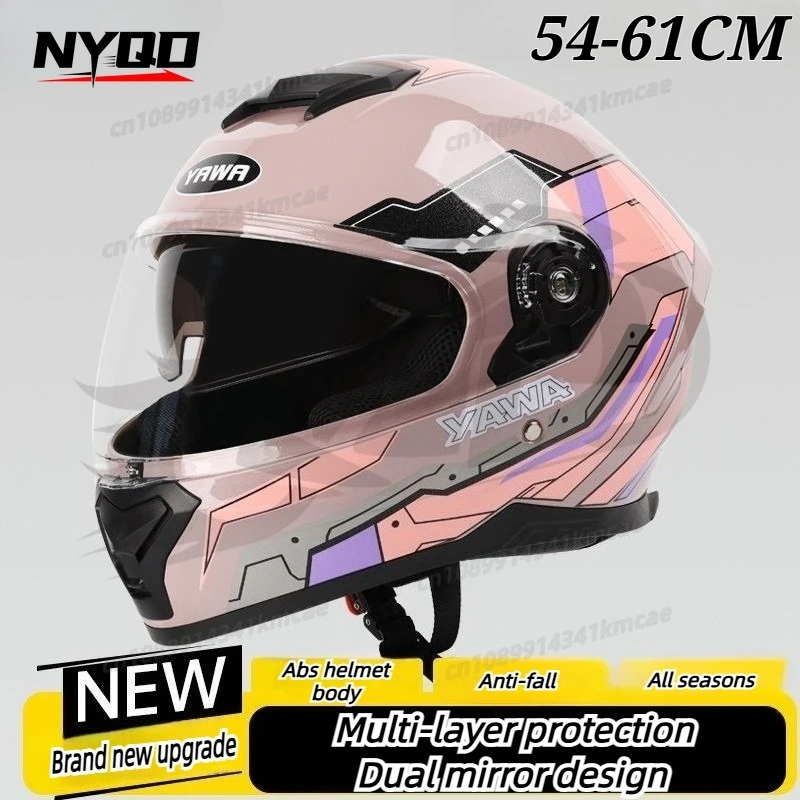 

Electric Motorcycle Helmet for Men and Girls All Seasons Universal High-value Cool Motorcycle All-inclusive Safety Helmet