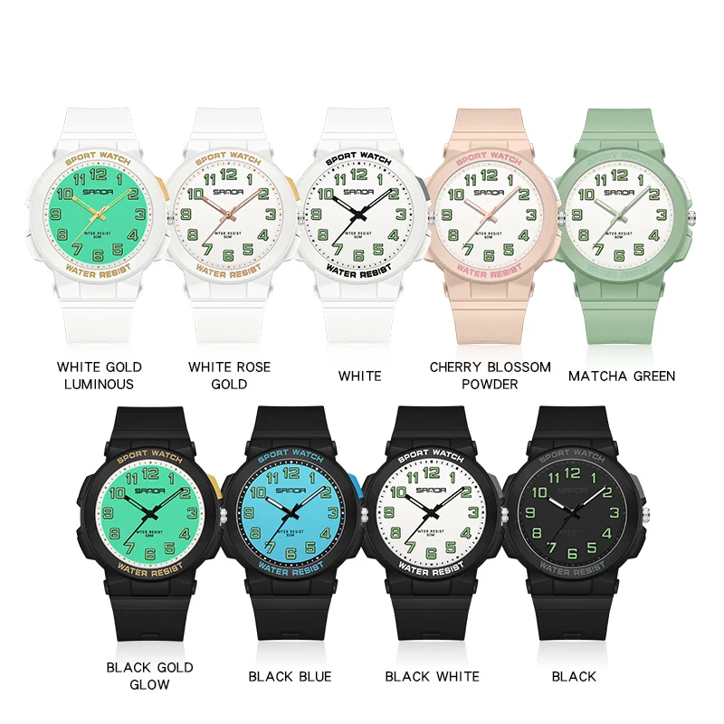 SANDA Women Outdoor Sports Hands New Luxury Brand High Quality Quartz Watch 30M Waterproof Silicone Watches Casual Fashion Women