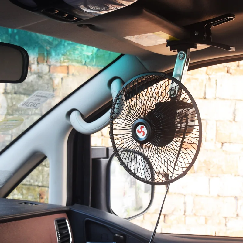 مروحة شفط كأس نوع كليب يهز الرأس الرياح القوية تبريد مروحة كهربائية نقية ضبط السرعة 8 بوصة 6 بوصة 12 فولت