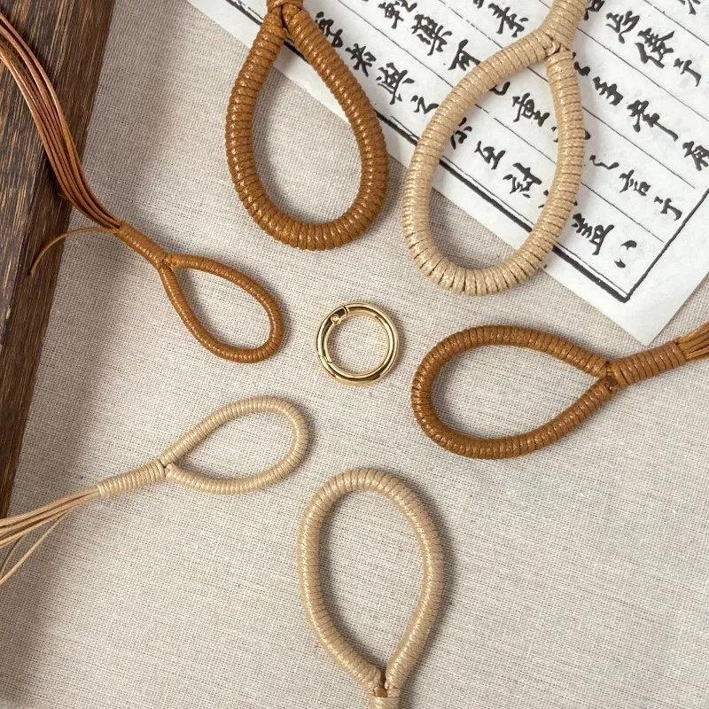 Nutshell Pull Ring Rope Nutshell Hand Rattle Wind Chime Special Rope Hand Knitting Work in Progress DIY  Pendant Rope