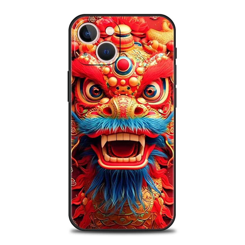 Cartoon Dragon Phone Case Cover for iPhone 16 15 14 13 12 Pro Max XR XS X 11 7 8 Plus Shockproof Silicone Soft Shell Capas Bags