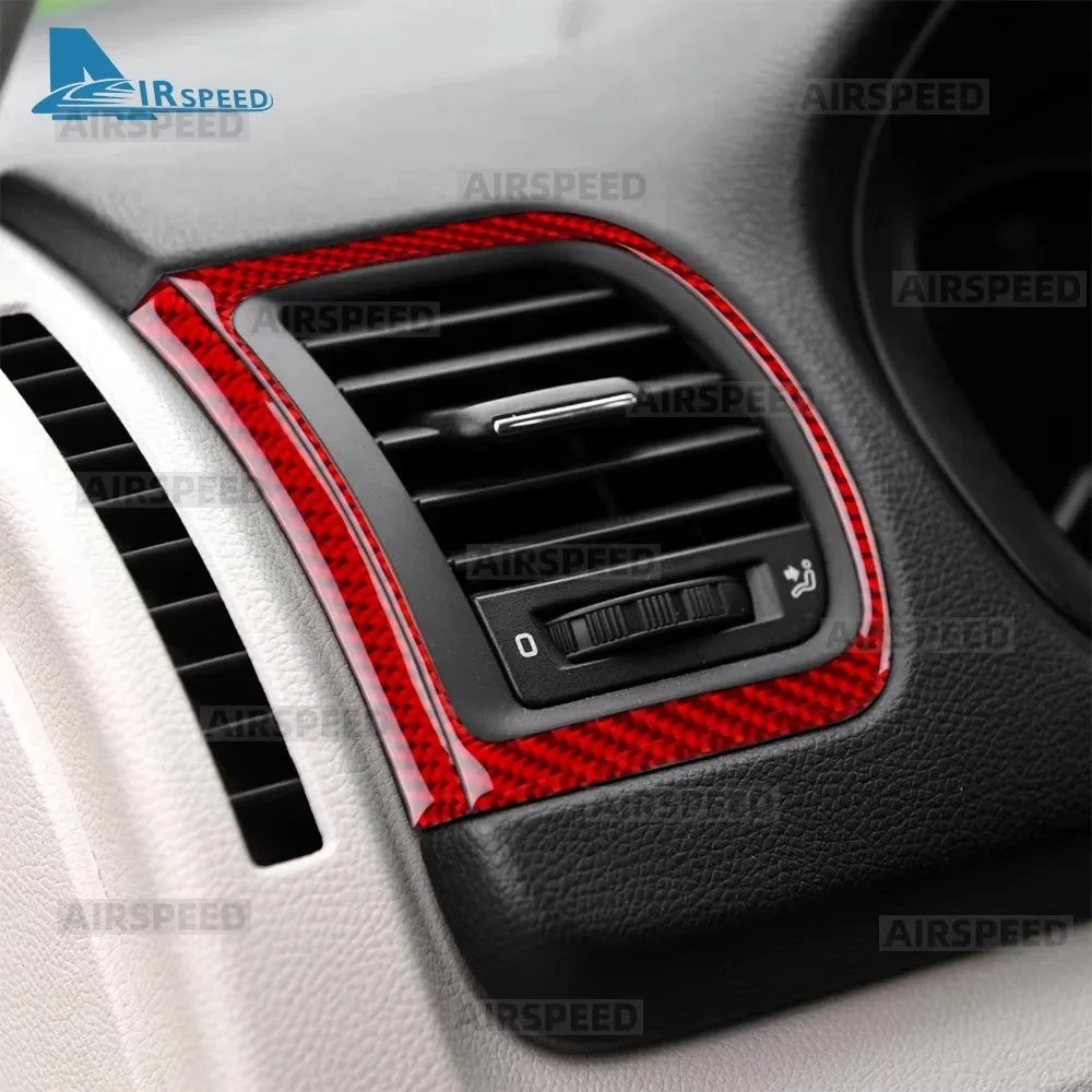 Soft Carbon Fiber Sticker For Skoda Fabia 2 MK2 5J 2007-2010 2011 2012 2013 2014 Car Air Outlet Frame Side of Center Console - view 4