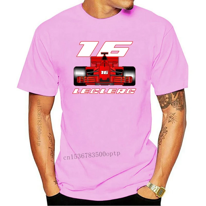 Fashion New Harajuku Streetwear Shirt Mendriver Charles Leclerc 16 On His Car  T Shirt Red For Men Women