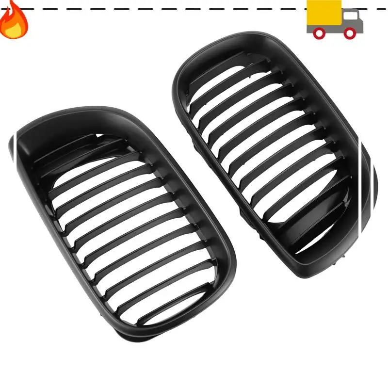 

Discount-Front Bumper Kidney Sport Grille Grill Replacement For BMW E46 4D 318I 320I 323I 328I 2002-2005 Matte Black
