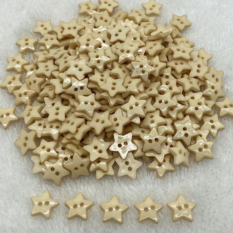 Five-Pointed Star Resin Sewing Buttons, Multicolour