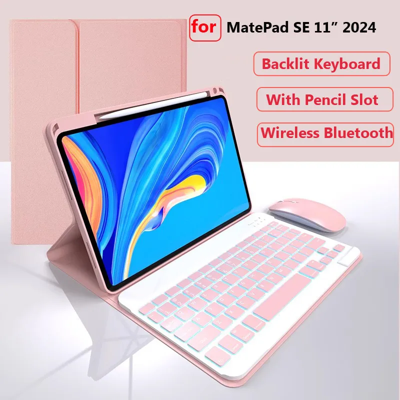 Funda con teclado para Huawei MatePad SE 11 2024 AGS-W09 11,5 S 11,5/Air 11,5 10,4 11,5 PaperMatte Pro 11 T10 T10S Se 10,1