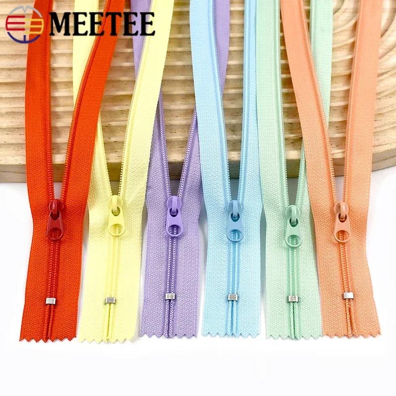 

5/10/20Pcs Meetee 3# Sewing Nylon Zippers 20cm Close-End Zip Clothes Pocket Zipper Bag Zips Colorful Repair Kits DIY Accessories