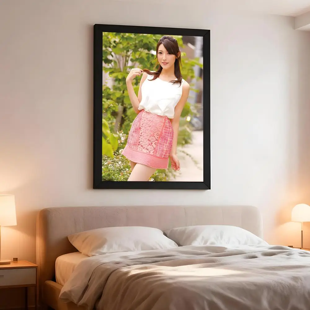 Adult Video Actress Kanako Iioka Poster Artistic Peel-Off Wall Decor, Indoor Outdoor Home Ornament for Collectors