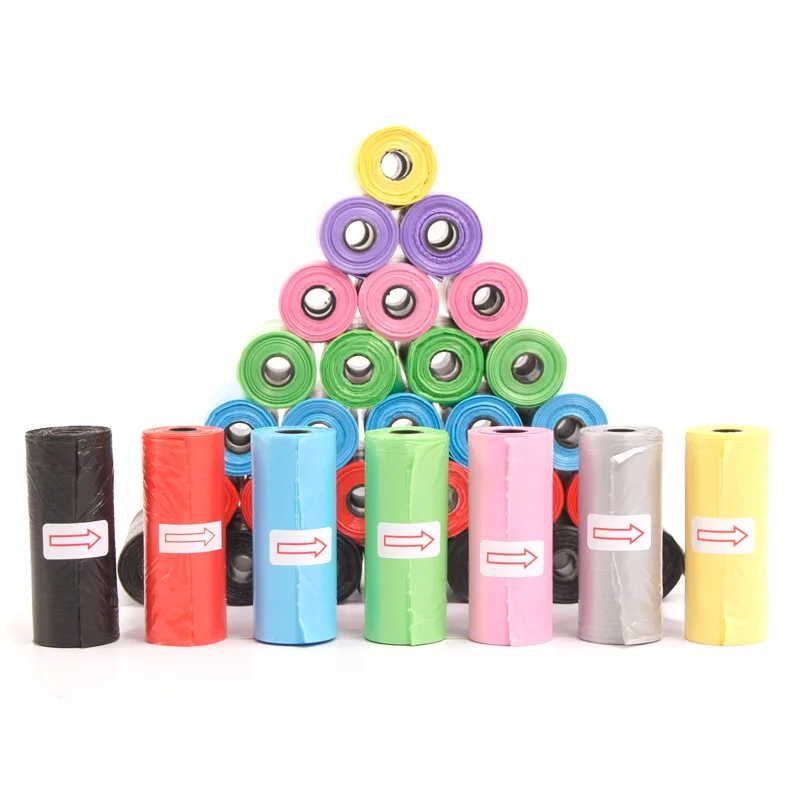 Bolsa para excrementos de mascotas, bolsa de basura para mascotas con estampado de color sólido, bolsa para limpiar excrementos, bolsa portátil para pasear perros, bolsa para excrementos, suministros para mascotas