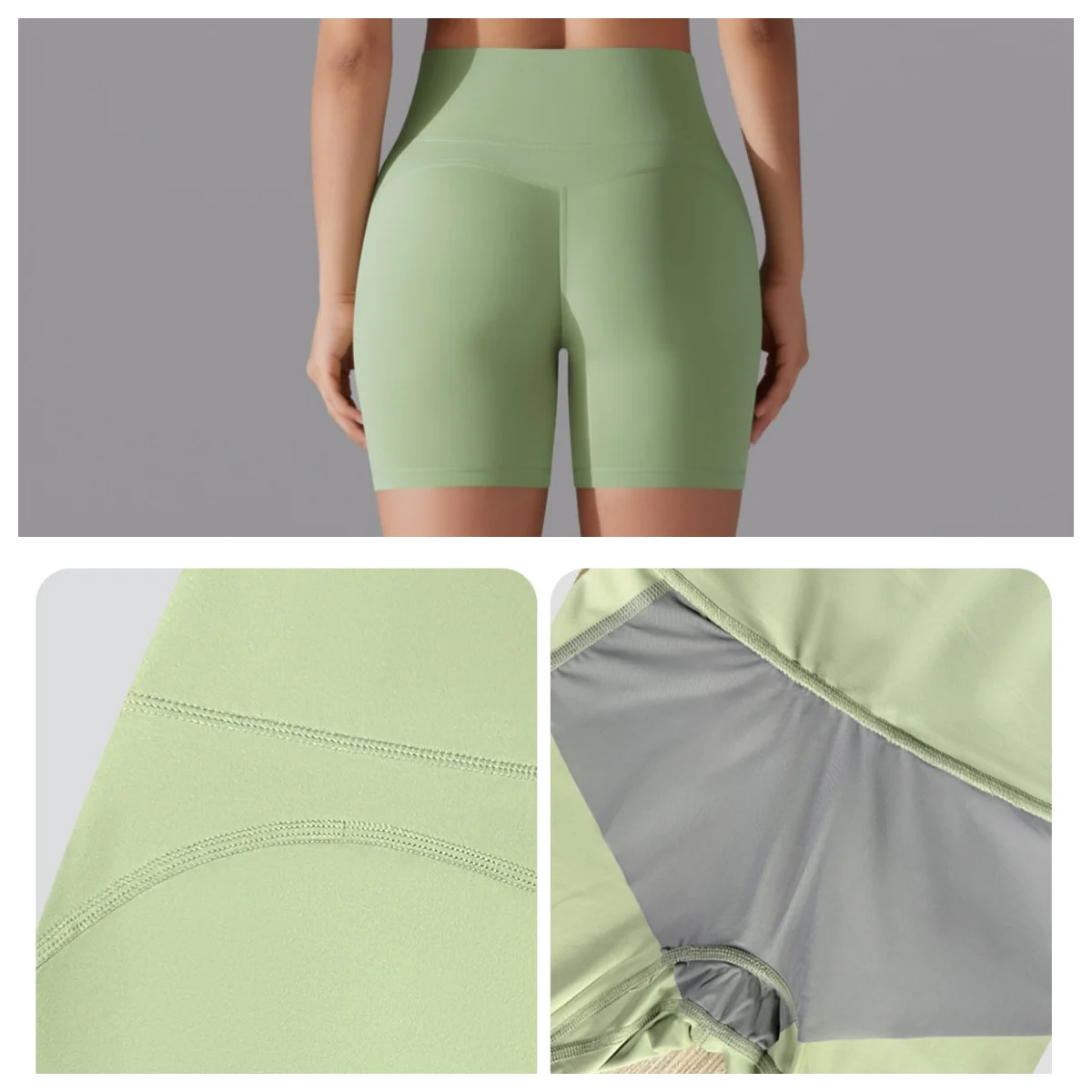 2 Stück nahtlos gestrickt atmungsaktiv High Stretch Yoga keine Unterwäsche Yoga Shorts zurück Cross Sport Unterwäsche Sporta nzug Frauen Fitness
