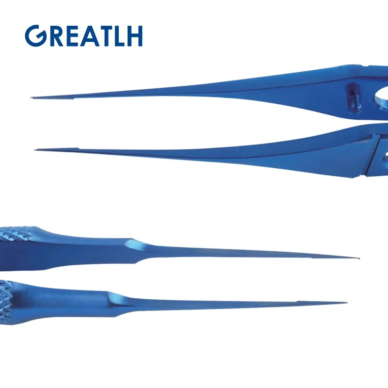 Titanium Alloy Notched Forceps Delicate Tip Forceps Ophthalmic Surgical Instrument