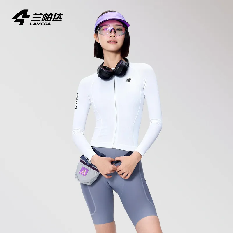 Lameda Women's Cycling Tops Long/short-sleeved For Spring/summer Breathable,sun-protective, With Pockets, Moisture-wicking Soft