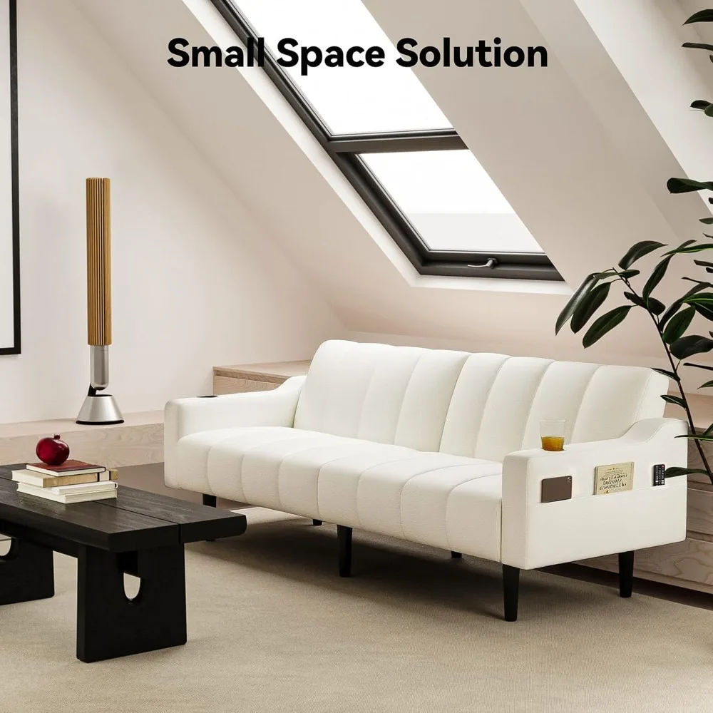 ฟูตงหนังเทียม "80" - เตียงนอนปรับเอนได้, เก้าอี้นั่งเล่นแบบปรับเปลี่ยนได้สำหรับห้องนั่งเล่น/อพาร์ทเมนต์