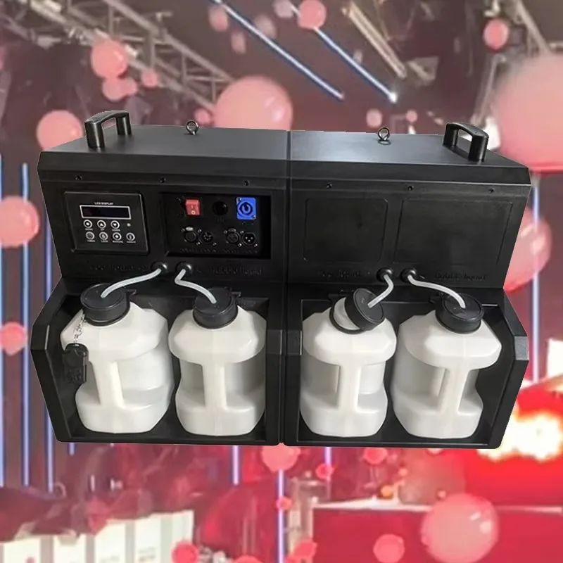 Concert LED Four-wheel Smoke Bubble Machine For Wedding Playground Water Park Atmosphere Props