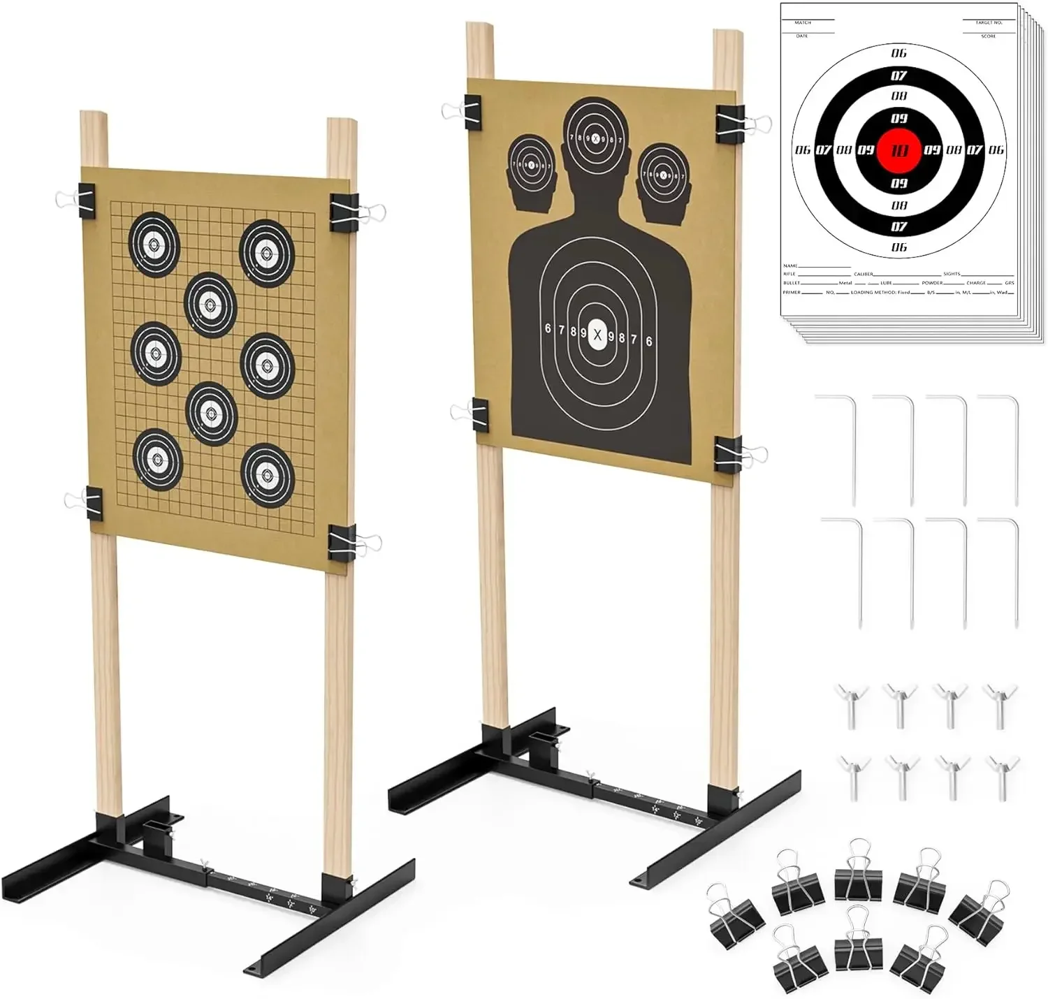 Shooting Target Stand for Outdoors, Durable Paper Target Holder