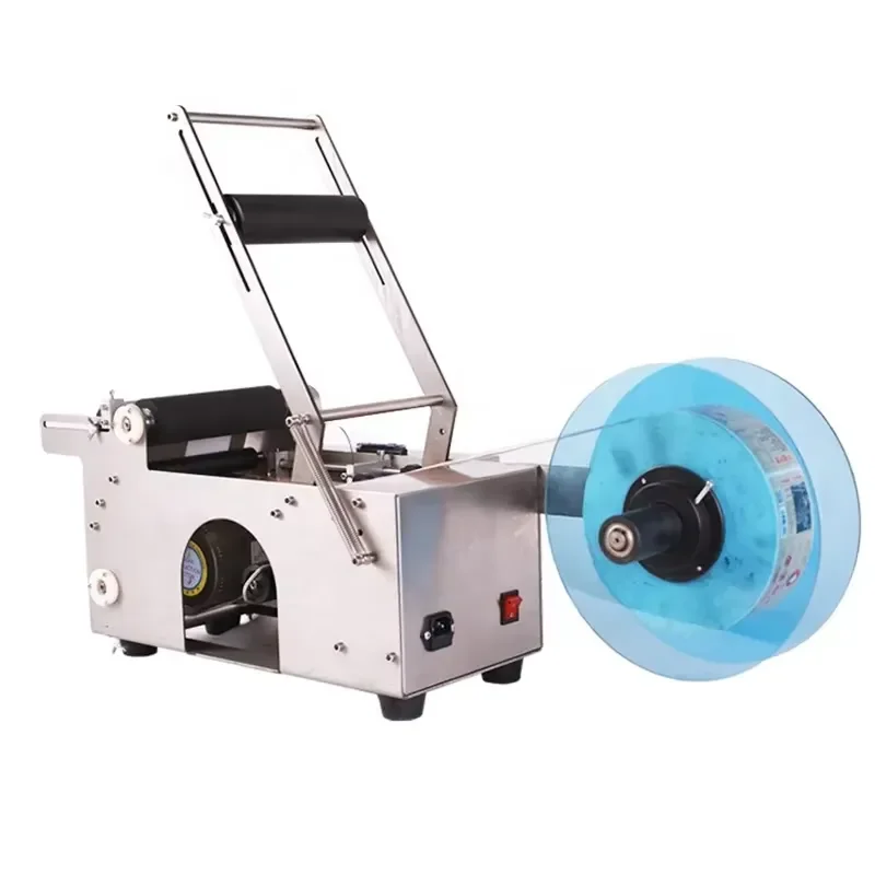 Wine Bottle Sticker Round Water Semi Automatic Digital Bottle Labeling Machine for Plastic Bottle