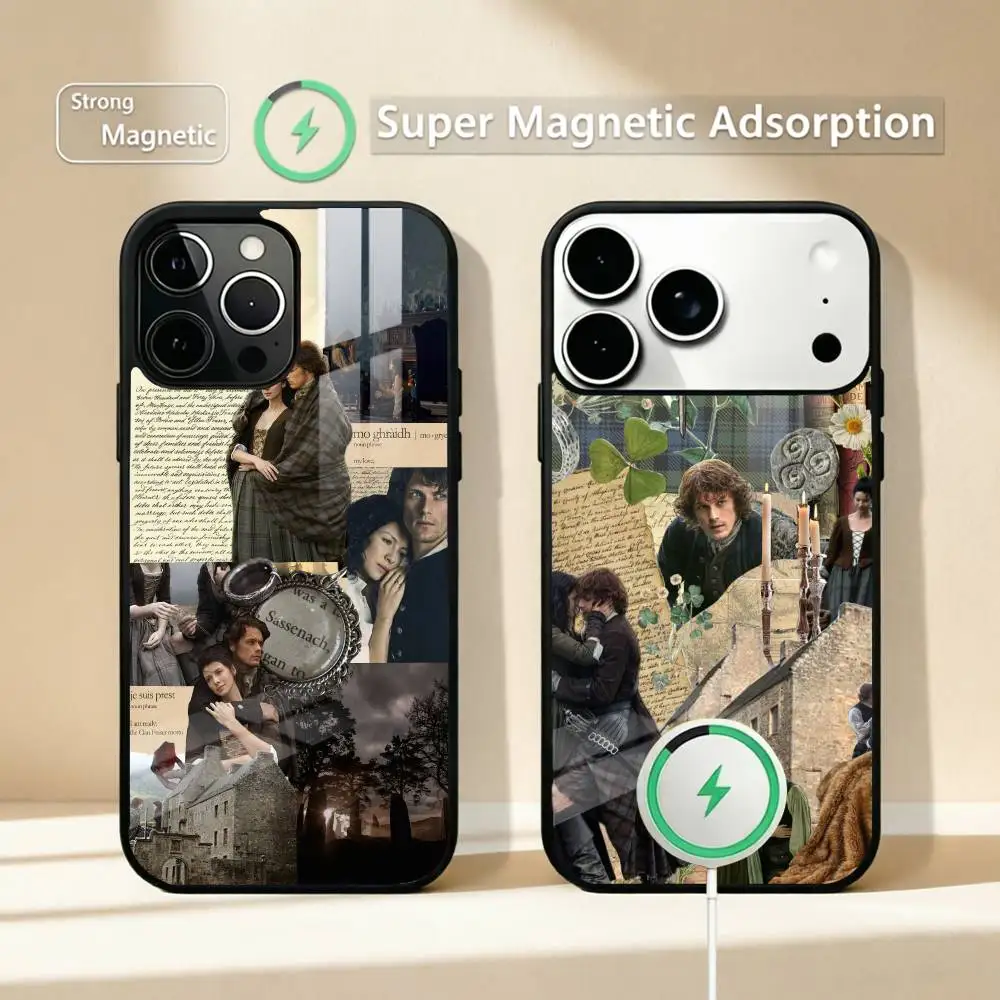 Outlander TV Sassenach Dragonfly Phone Case For iPhone17,16,15,14,13,12,11 Plus,Pro Supports Magnetic Wireless Charging