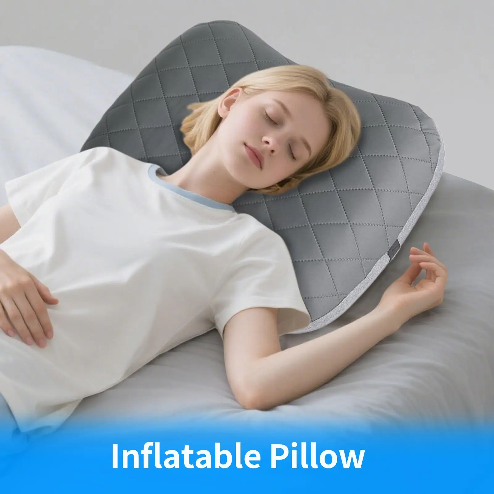 

Надувная подушка для кемпинга, портативная уличная подушка для шеи, съемная складная подушка для путешествий, пешего туризма, кемпинга, альпинизма