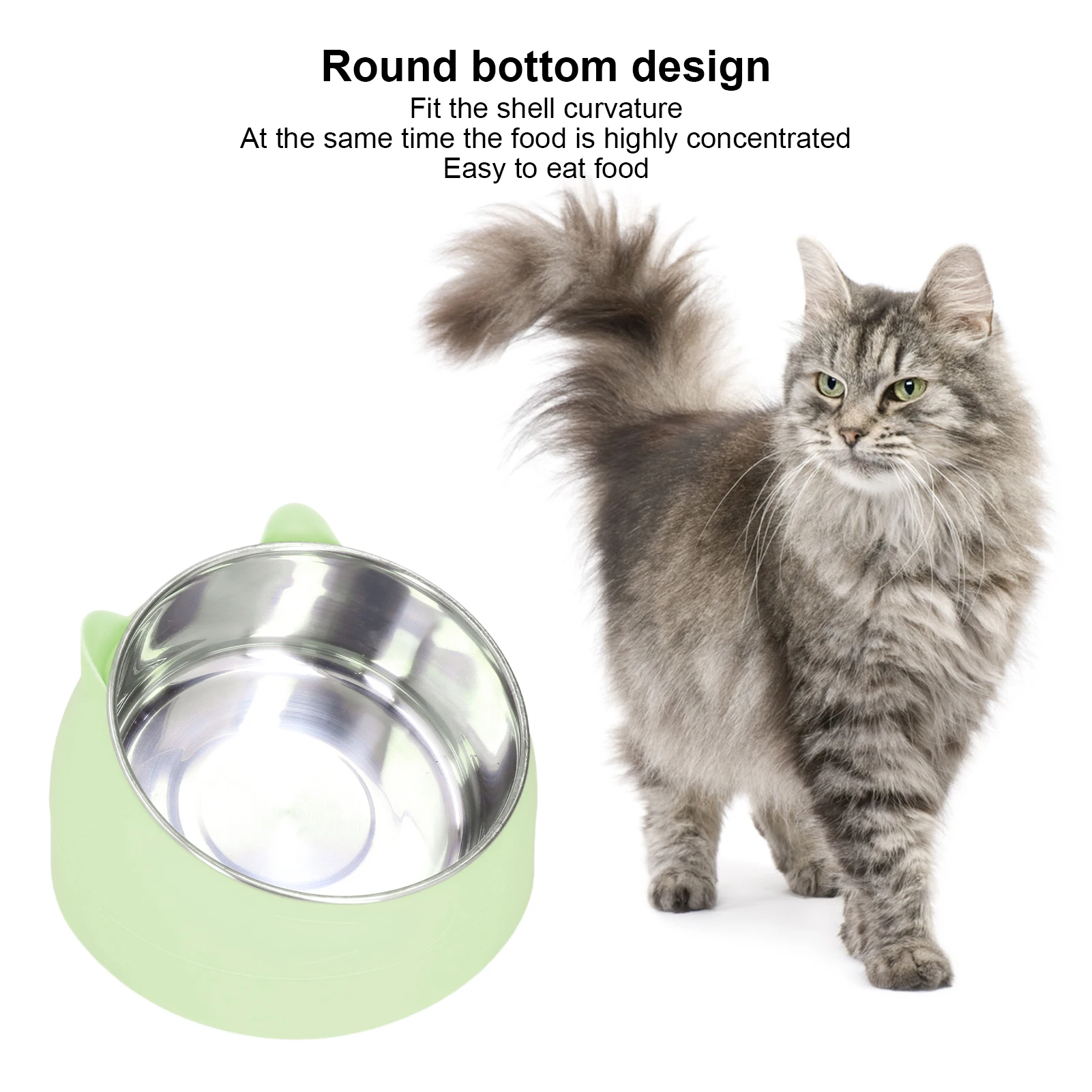 Automatic Pet Heating Bowl, Nordic Stainless Steel Pet Heating Bowl, 15° Tilt for Cervical Spine Comfort, 0-30°C Adjustable Temp