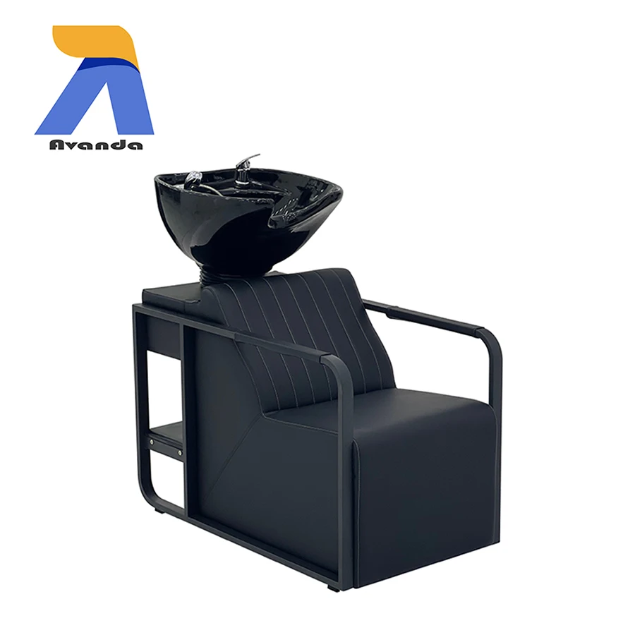 Hairdressing Hair Salon Mobile Wash Shampoo Chair Ceramic Basin Shampoo Bowl