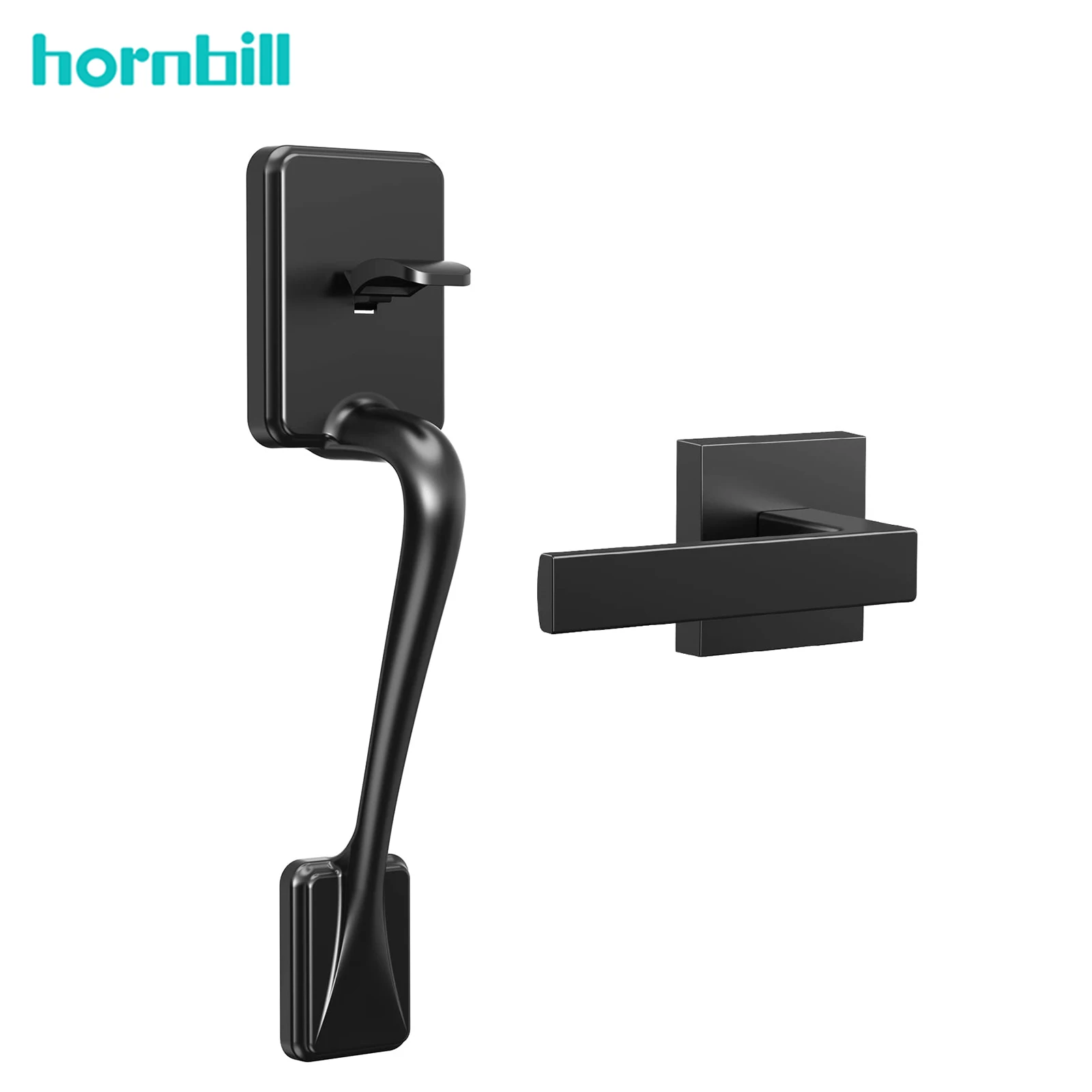 Hornbill Front Door Pull Handle Kit Stainless Steel Cabinet Interior Door Furniture Flush Hardware Home Office Smart Door Lock