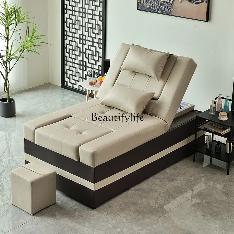 Head Therapy Pedicure Integrated Massage Couch Thai Back Bed Constant Temperature Shampoo Foot Washing Bed