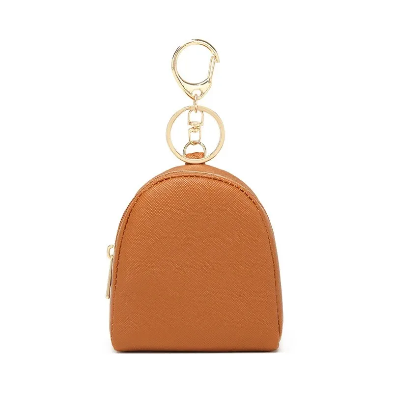 Cute PU Leather Coin Wallet Korean Japanese Style Mini Storage Bag for Girls with Key Pendant Headphone Bag