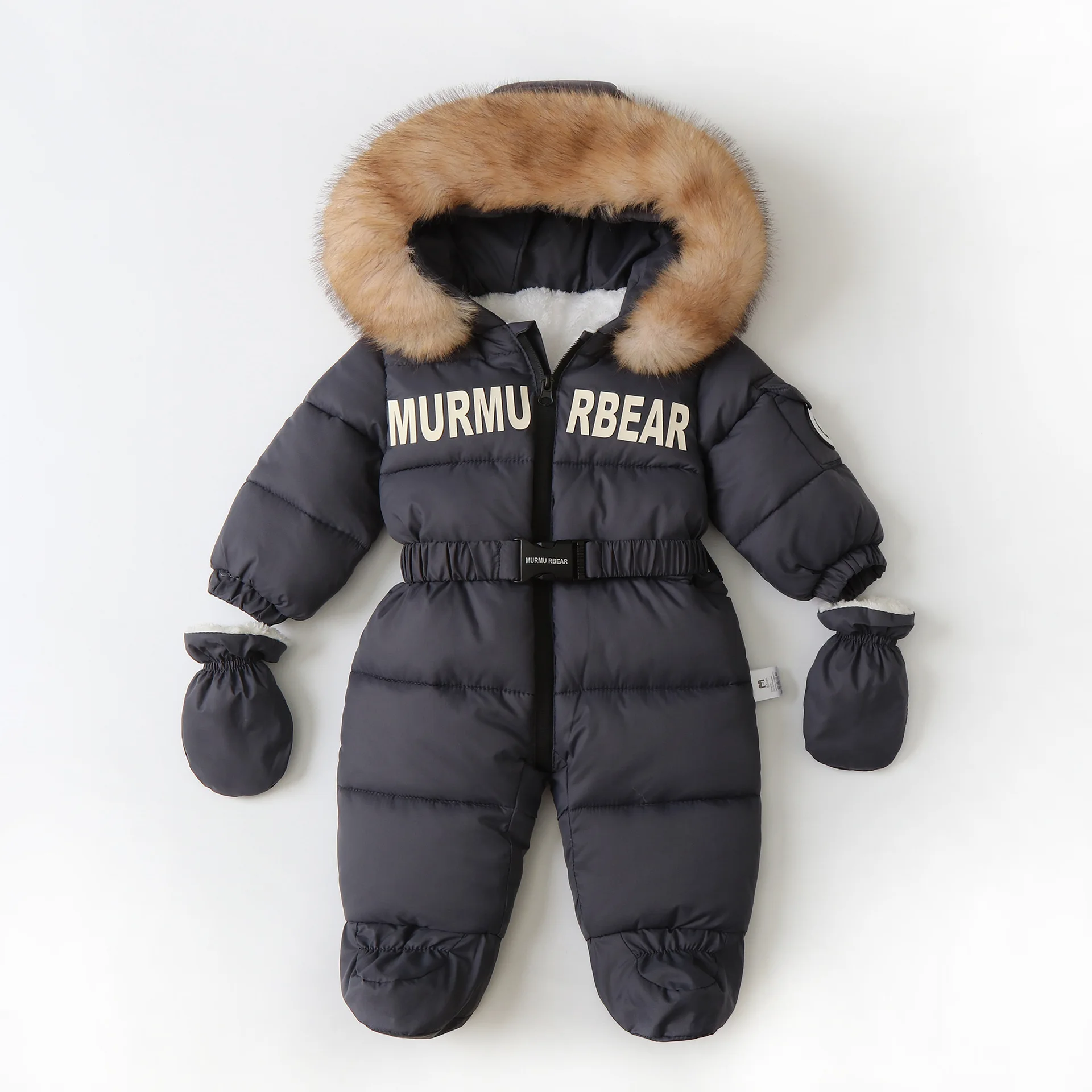 

IYEAL Newborn Baby Clothes Warm Winter Fleece Hooded Fur Romper Infant Jumpsuit Toddler Clothing Kid Snowsuit Children Outerwear