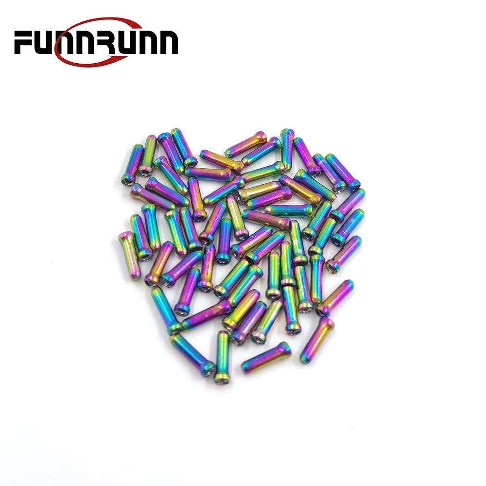 Aluminum Alloy Rainbow Bicycle Brake Shifter Wire End Caps Inner Cable Tips Crimps MTB Road Cycle Derailleur Cable Bike Parts