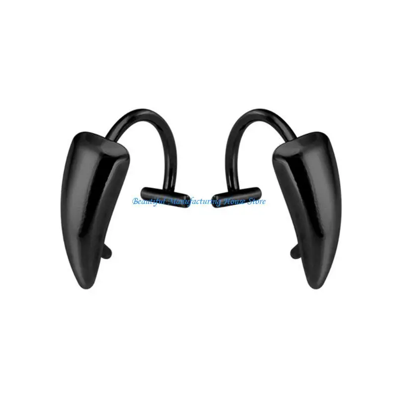 

E56A Fang Lip Cuffs No Piercing Rings Stainless Steel Lip For Gothic