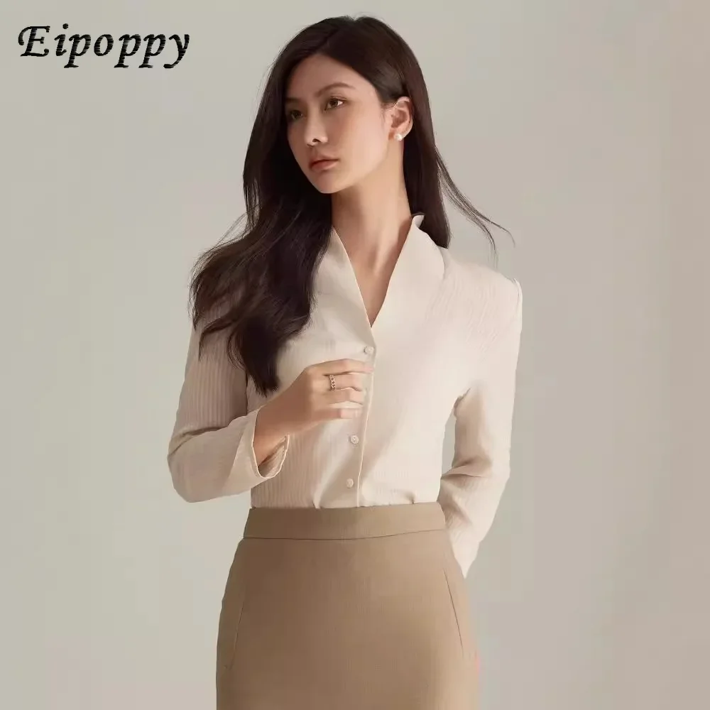 Long sleeved shirt for women, slim fit professional dress shirt