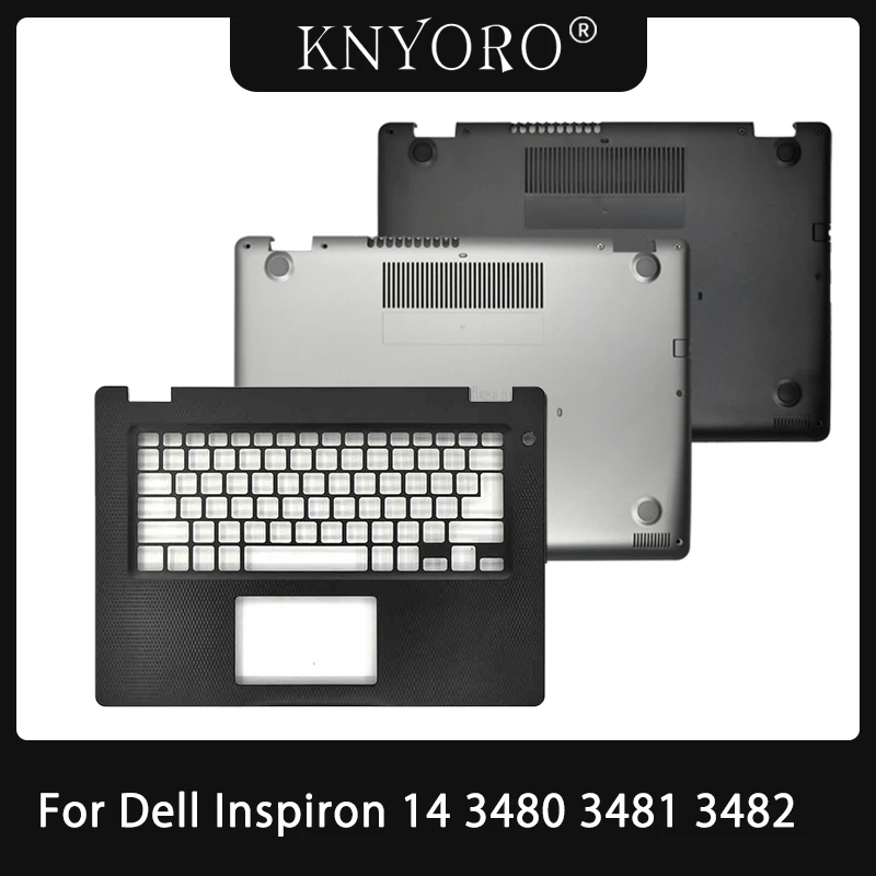 New Palmrest Upper Cover Keyboard Casing Top Case Cover For Dell Inspiron 14 3480 3481 3482 Bottom Cover Lower Base Case 0K0NYW